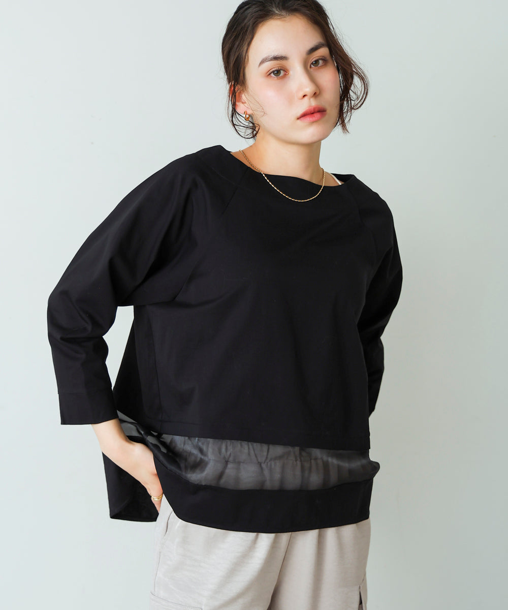 Ｗシルケットシアーラインプルオーバー