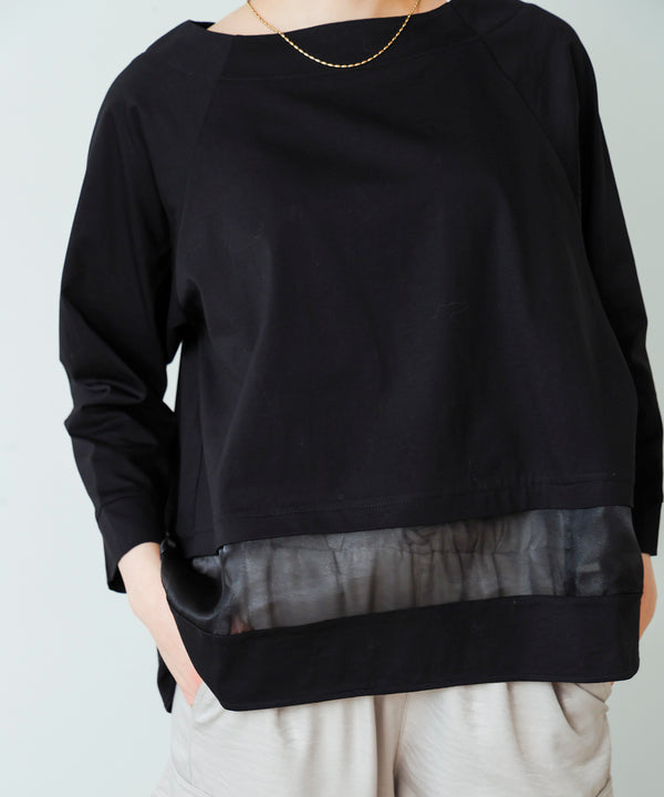 Ｗシルケットシアーラインプルオーバー
