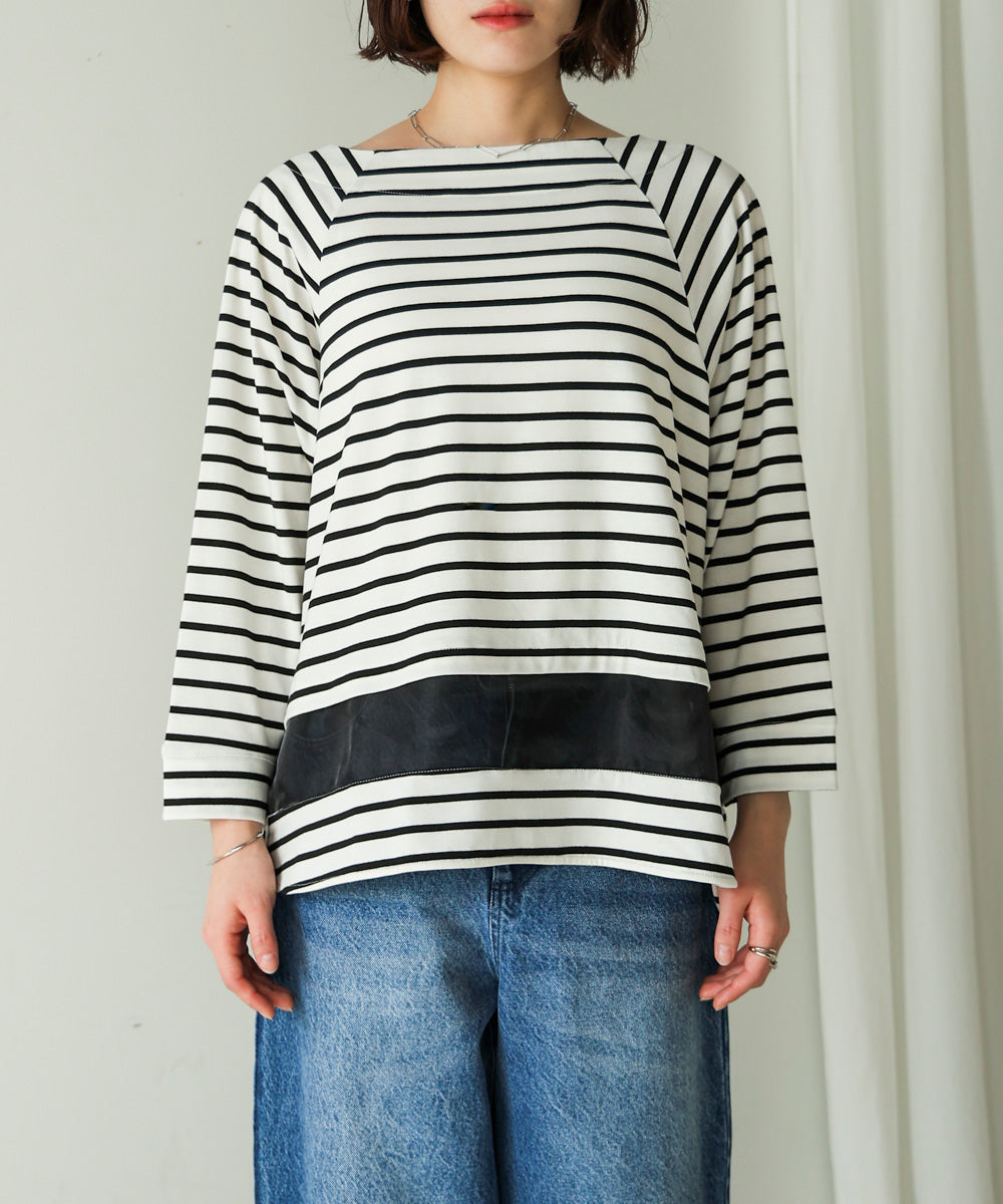 Ｗシルケットシアーラインプルオーバー