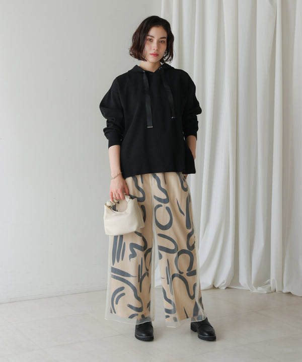 ［再入荷］ジオメトリックチュールレイヤードパンツ