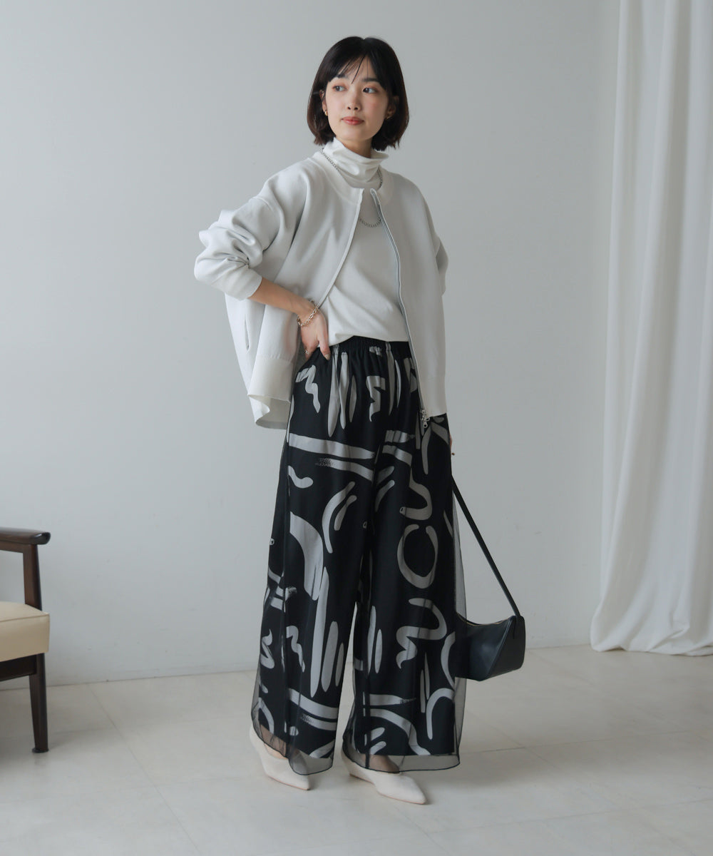 ［再入荷］ジオメトリックチュールレイヤードパンツ