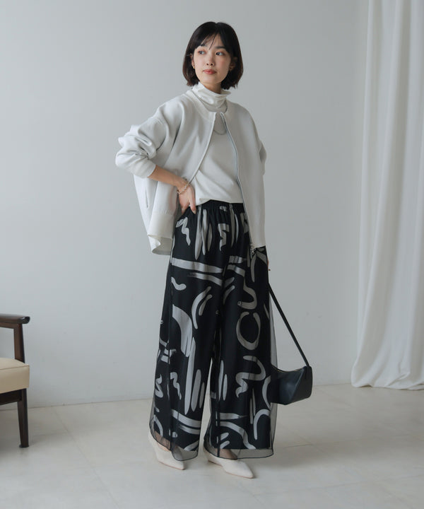 ［再入荷］ジオメトリックチュールレイヤードパンツ