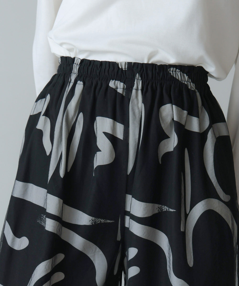 ［再入荷］ジオメトリックチュールレイヤードパンツ