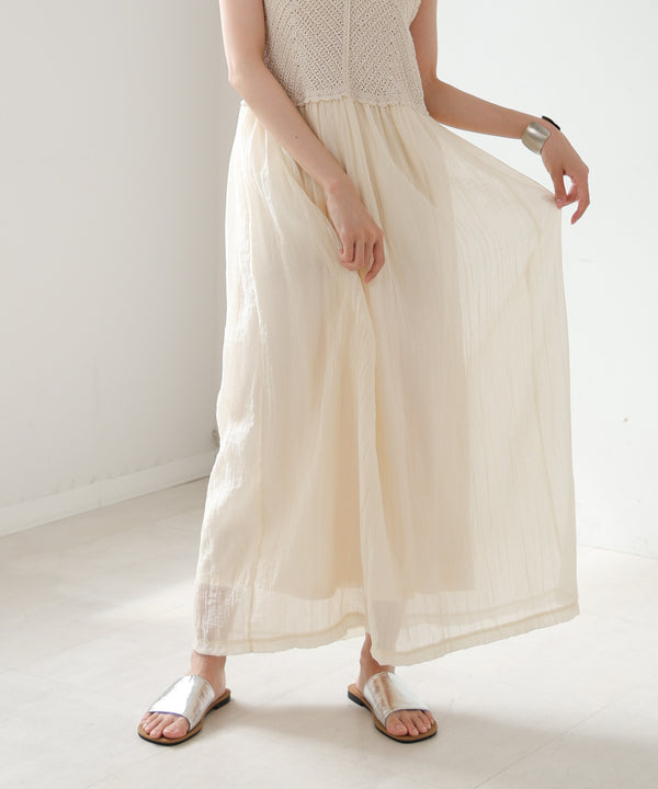 クロシェコンビキャミワンピース