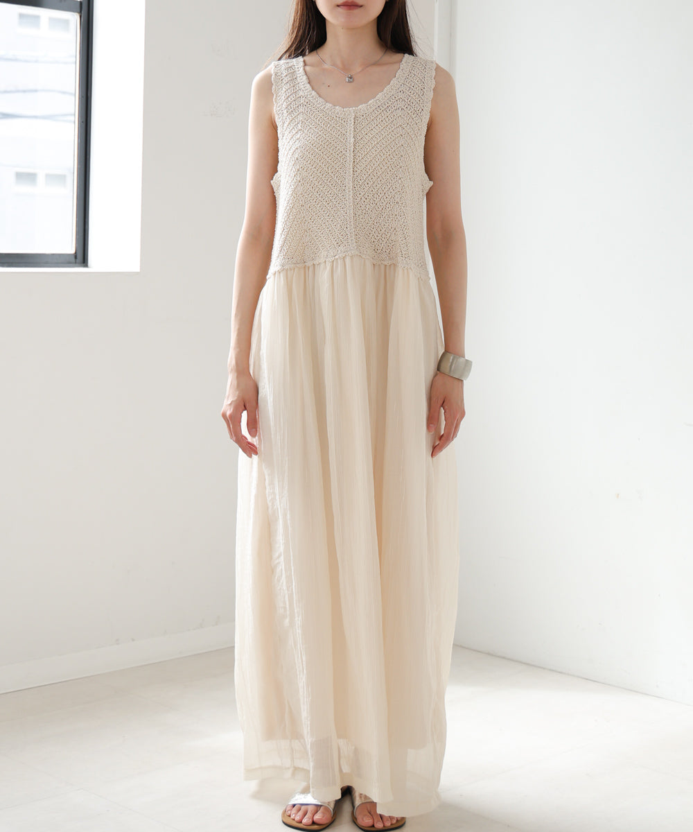 クロシェコンビキャミワンピース