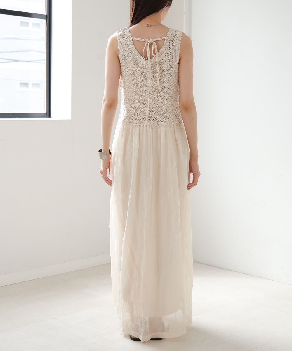 クロシェコンビキャミワンピース