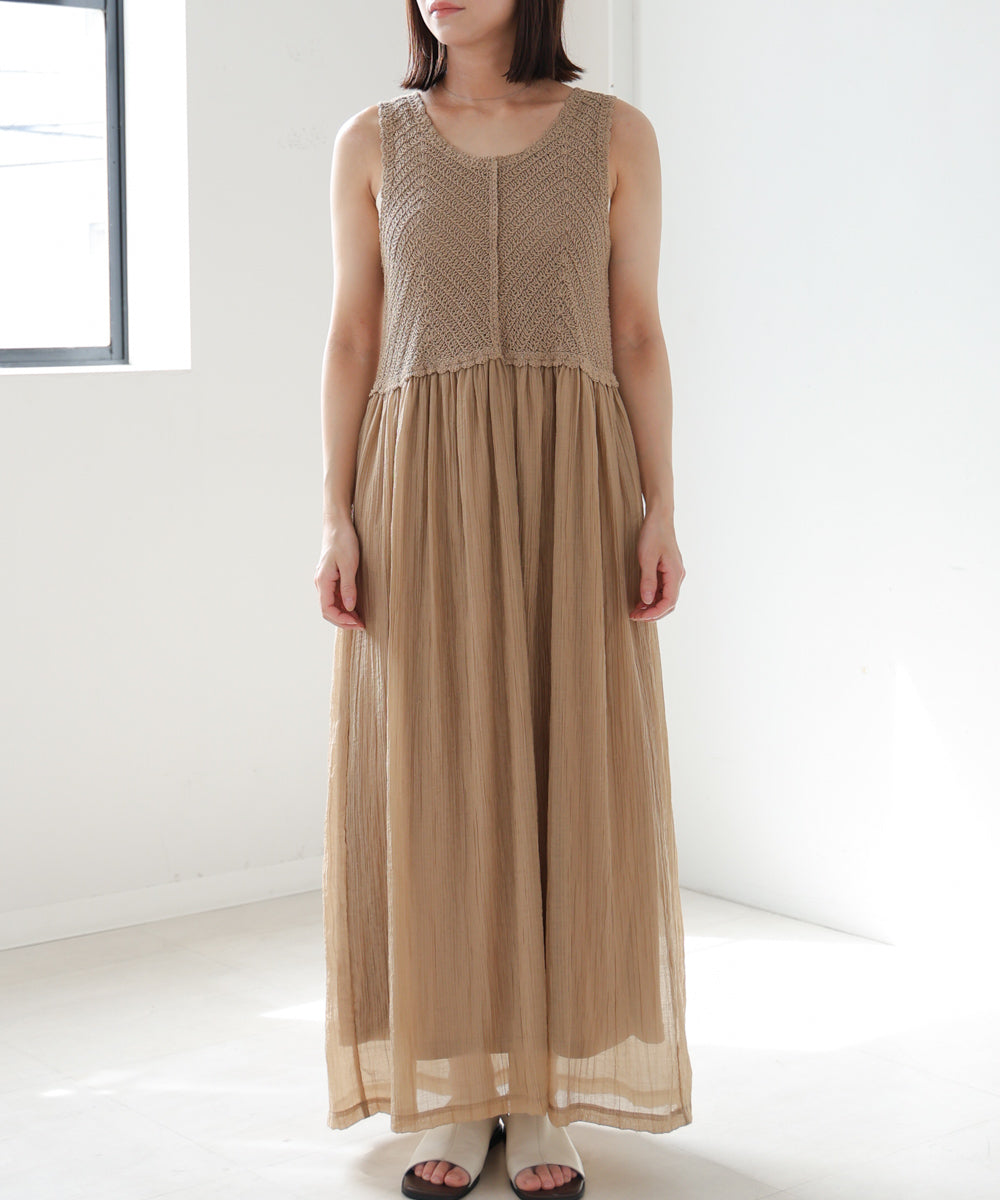 クロシェコンビキャミワンピース