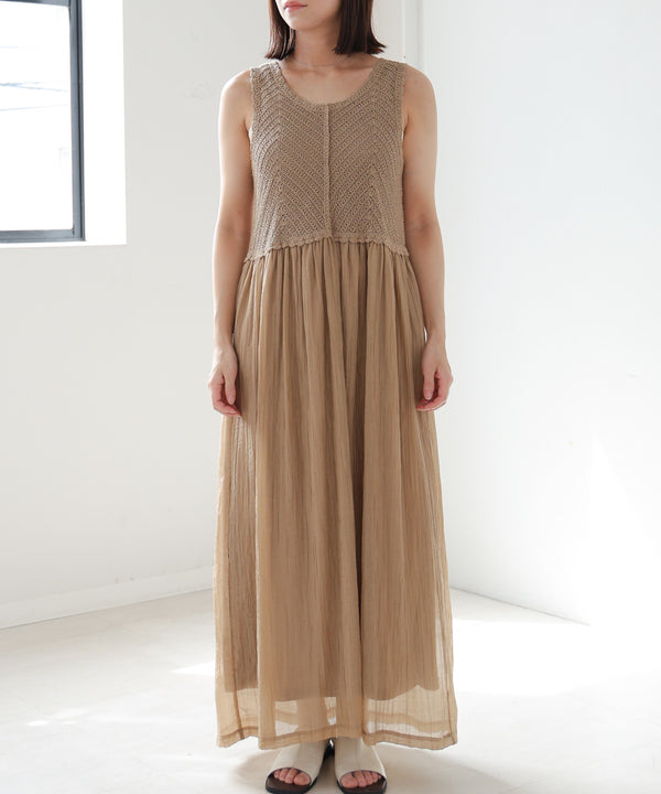 クロシェコンビキャミワンピース