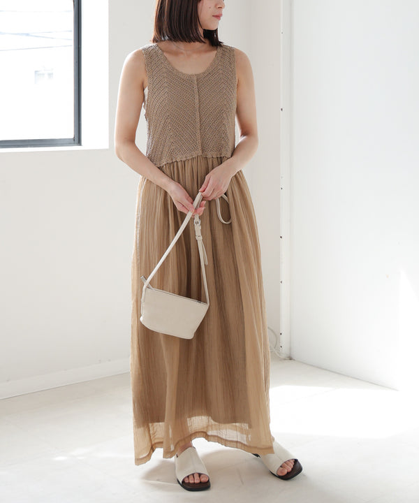 クロシェコンビキャミワンピース