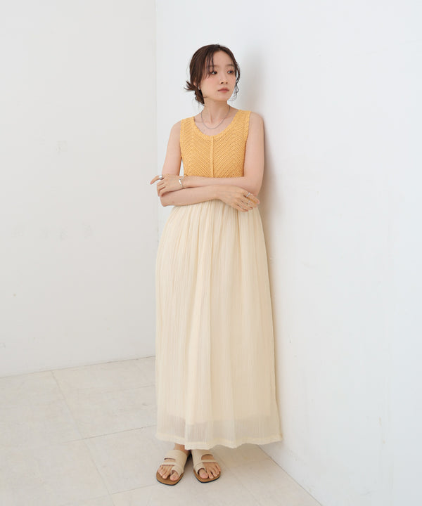 クロシェコンビキャミワンピース