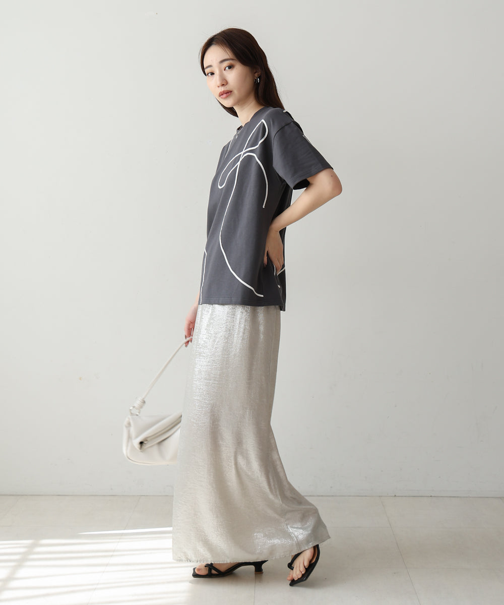 コード刺繡使いＴシャツ