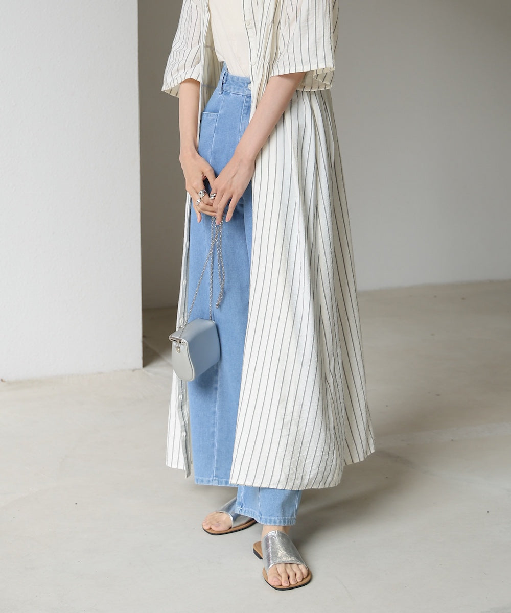 ビスチェ風シャツワンピース