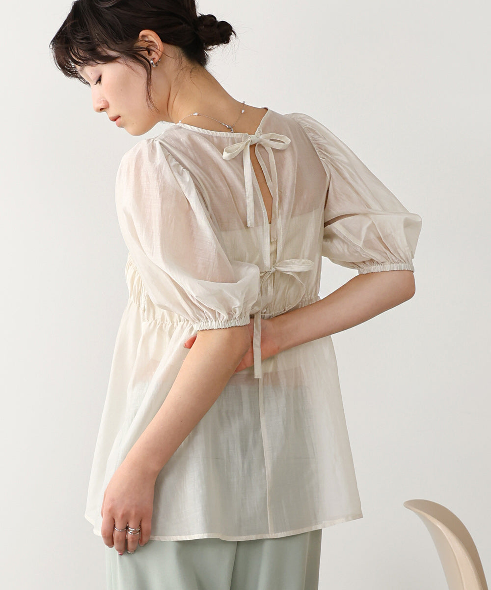Romantic ビスチェ風ブラウス シアービスチェ風ブラウス | La boutique BonBon(ラブティックボンボン