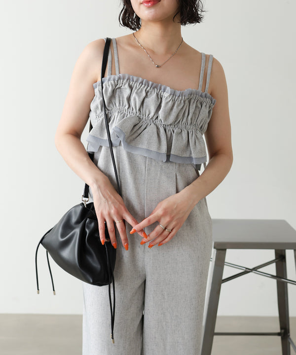 【S・Mサイズ展開】ギャザーオールインワン