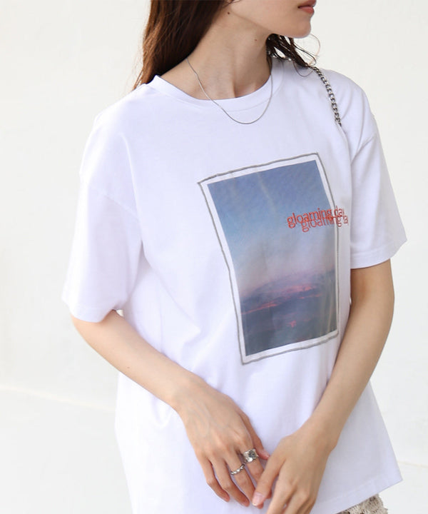 シアーレイヤードプリントＴシャツ