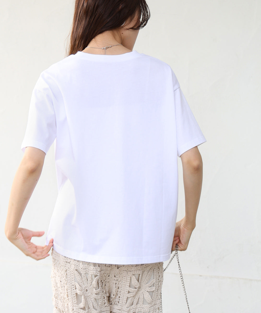 シアーレイヤードプリントＴシャツ