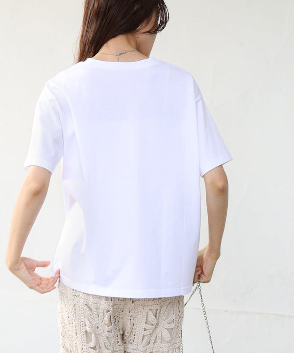 シアーレイヤードプリントＴシャツ