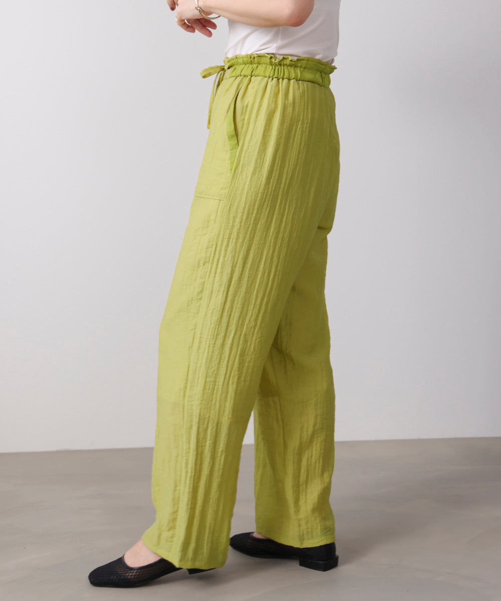 ウエストドロストパンツ