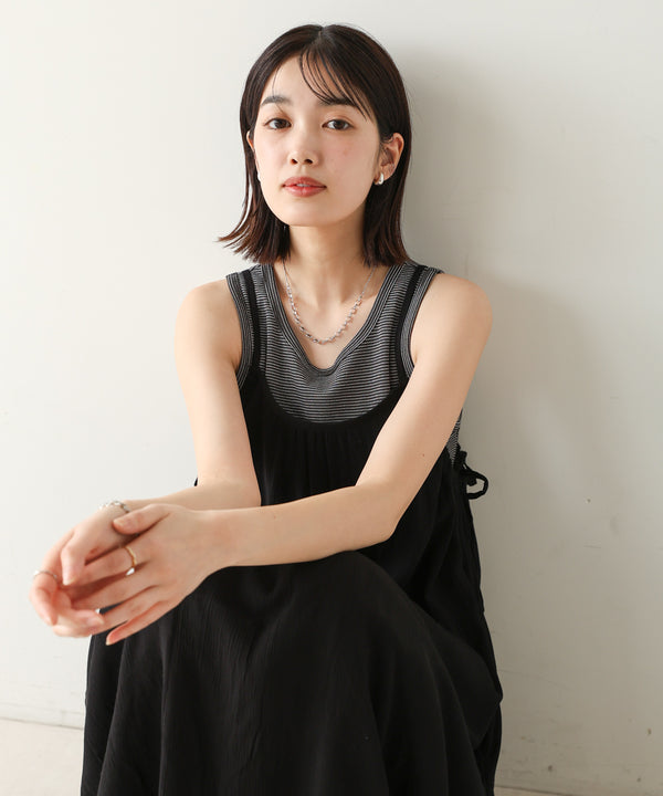 カップ付きラメボーダータンク［5/19発送予定］