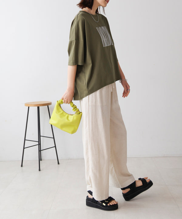 Ｗシルケット立体グリッターロゴＴ