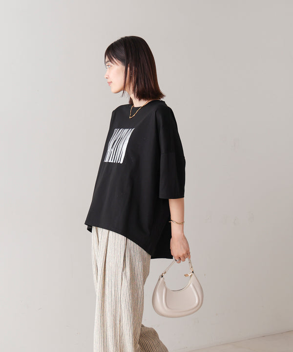 Ｗシルケット立体グリッターロゴＴ