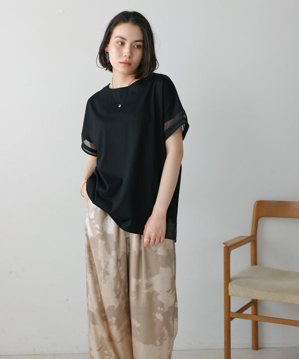 袖口ラインシアープルオーバー