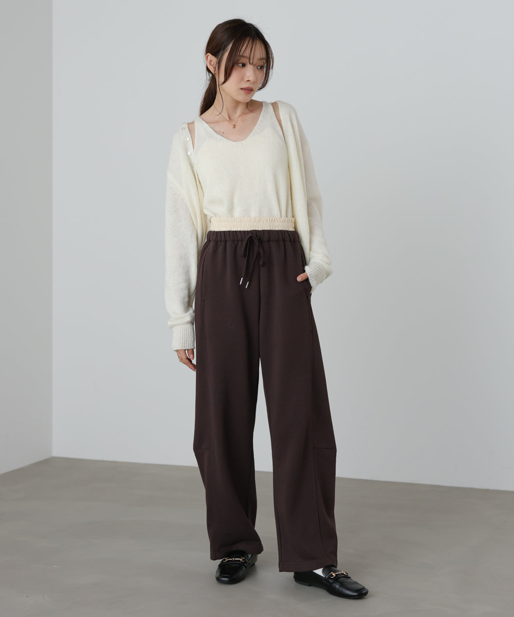 カーブシルエットスウェットパンツ