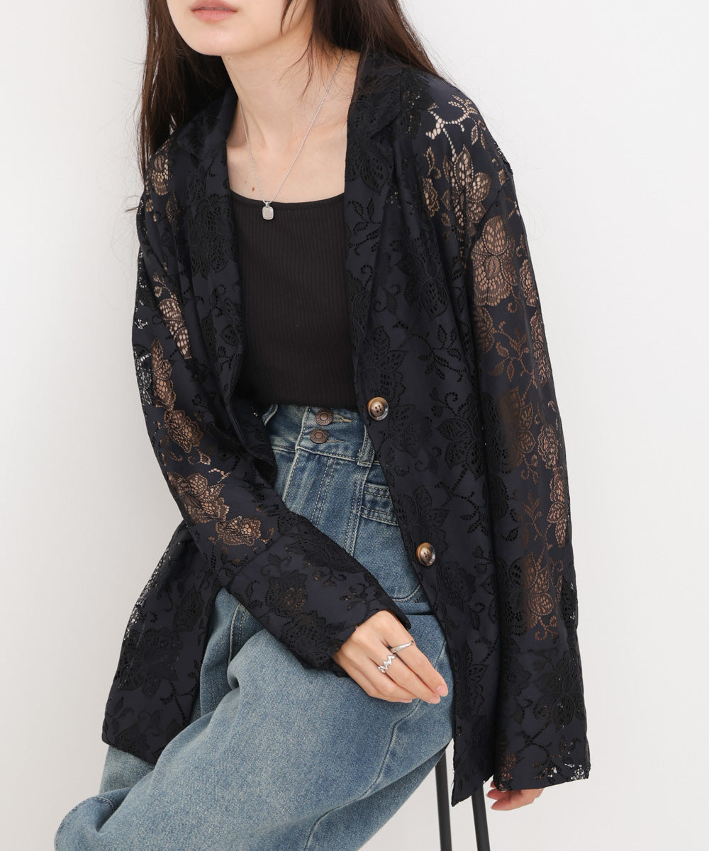 フラワーレースジャケット