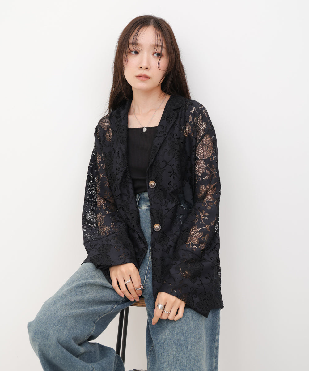フラワーレースジャケット