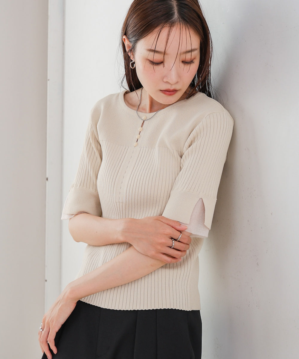 前後２ＷＡＹホールデザインニットトップス