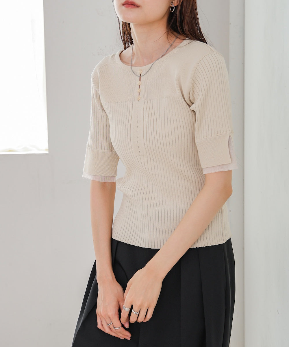 前後２ＷＡＹホールデザインニットトップス
