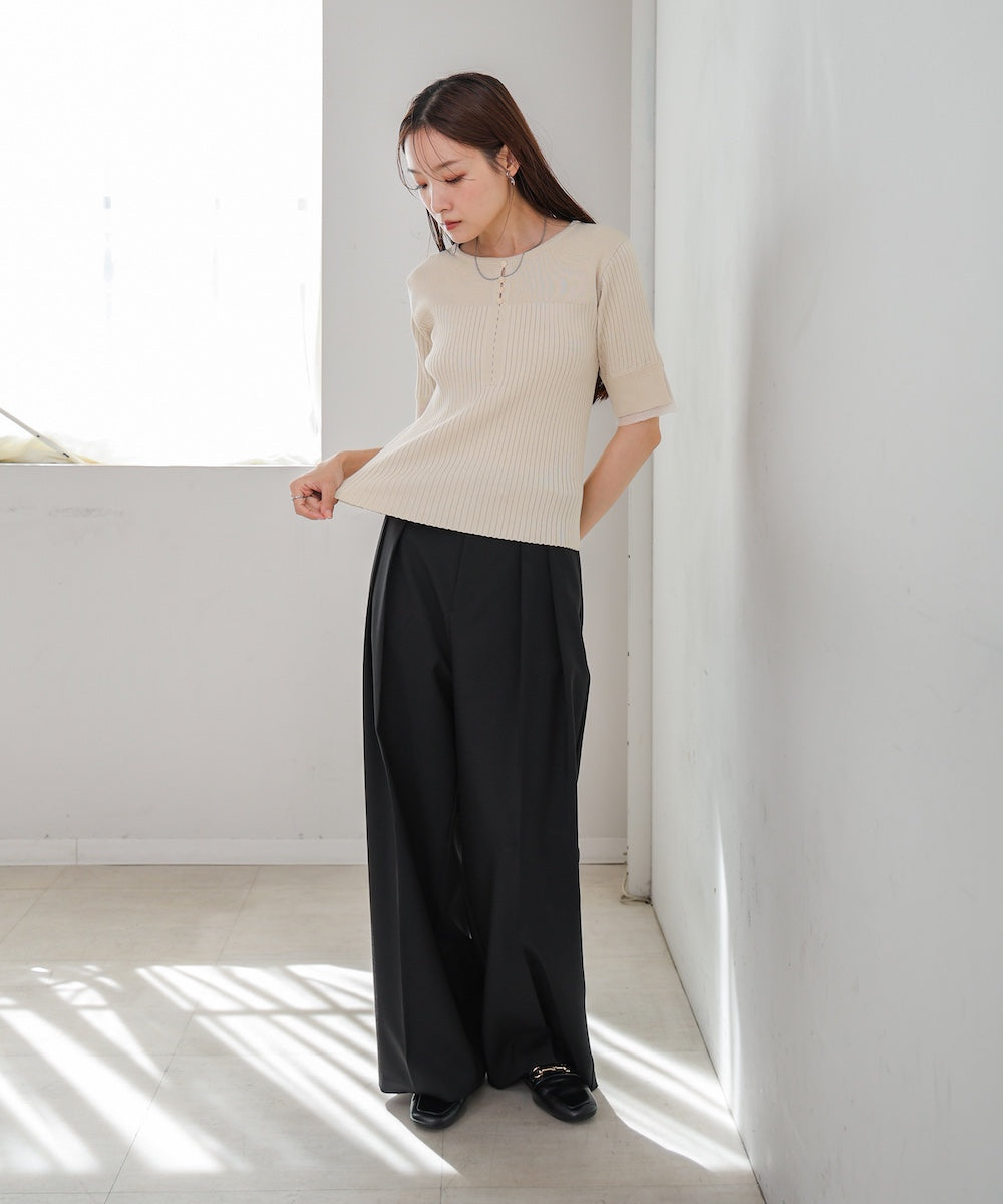 前後２ＷＡＹホールデザインニットトップス