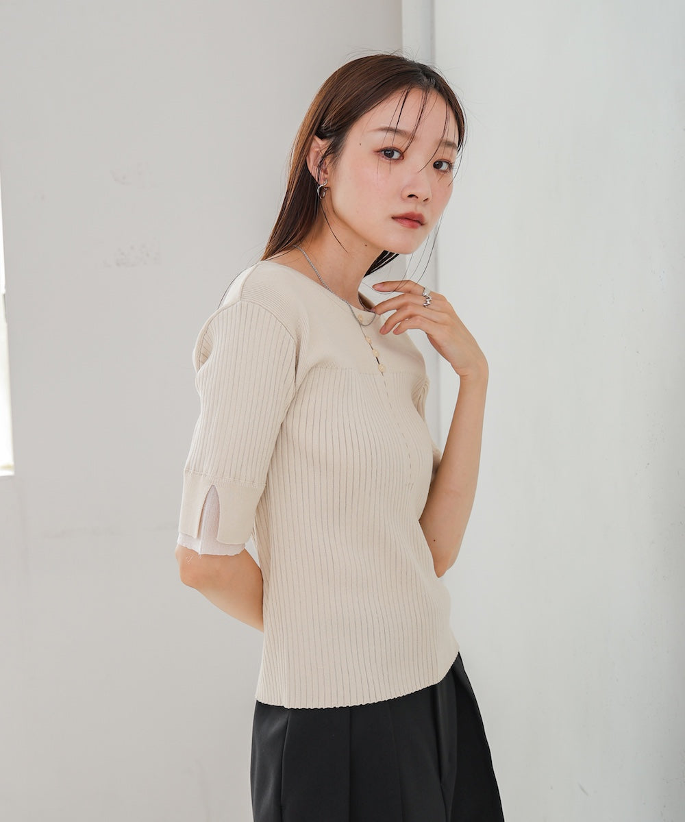 前後２ＷＡＹホールデザインニットトップス