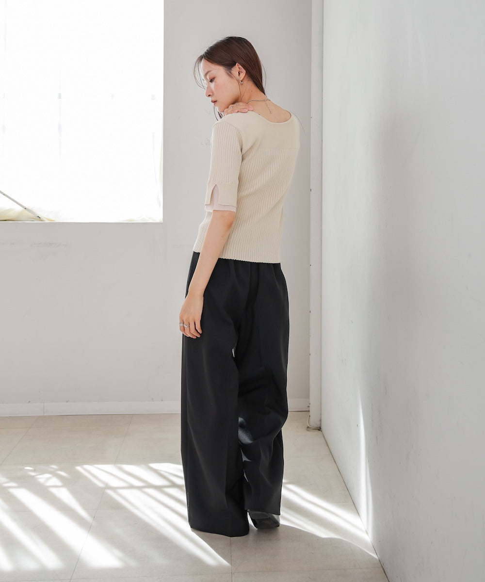 前後２ＷＡＹホールデザインニットトップス