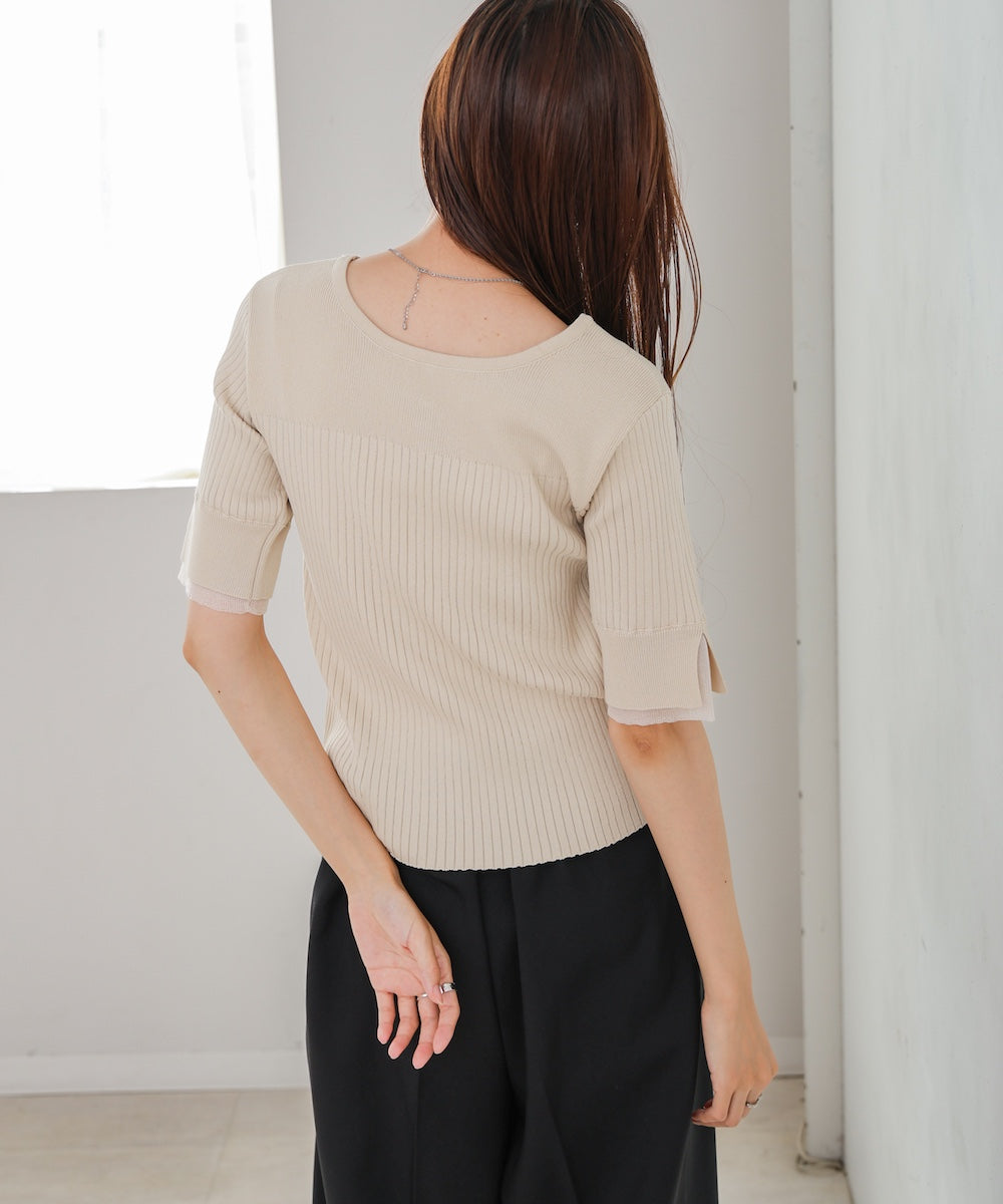 前後２ＷＡＹホールデザインニットトップス