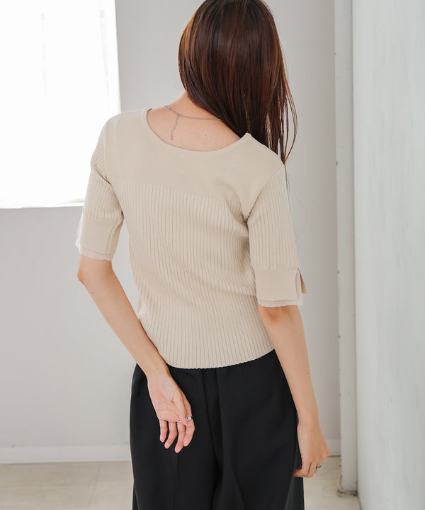 前後２ＷＡＹホールデザインニットトップス