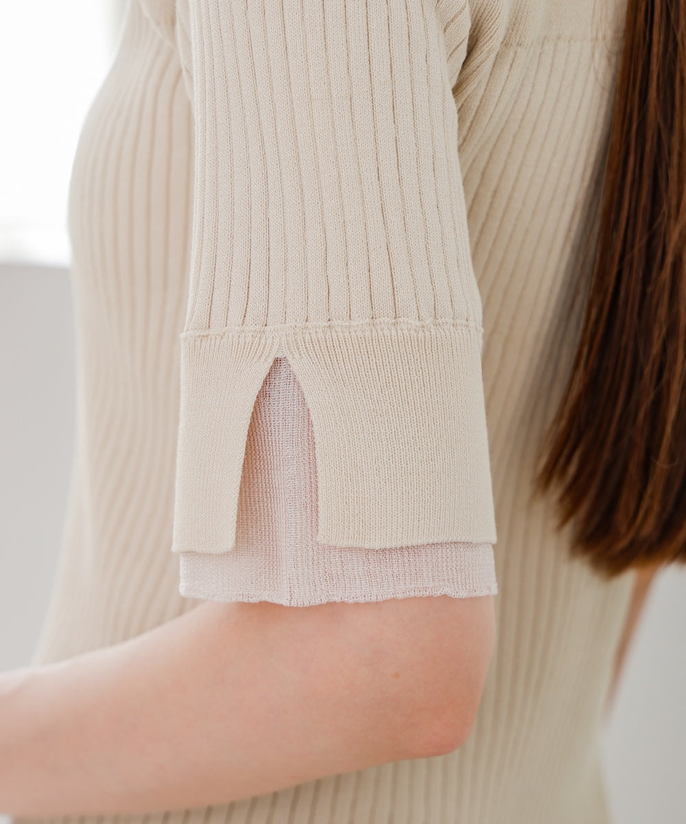 前後２ＷＡＹホールデザインニットトップス