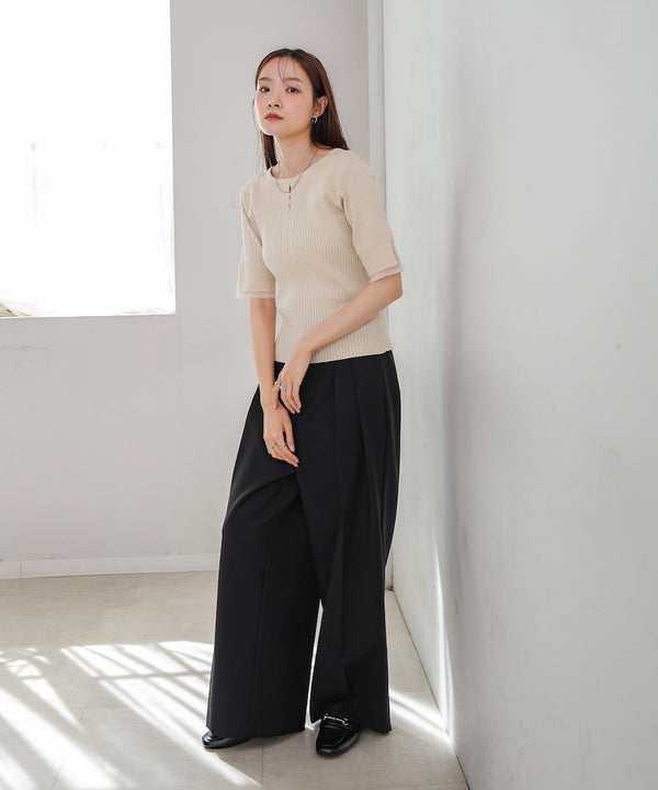 前後２ＷＡＹホールデザインニットトップス