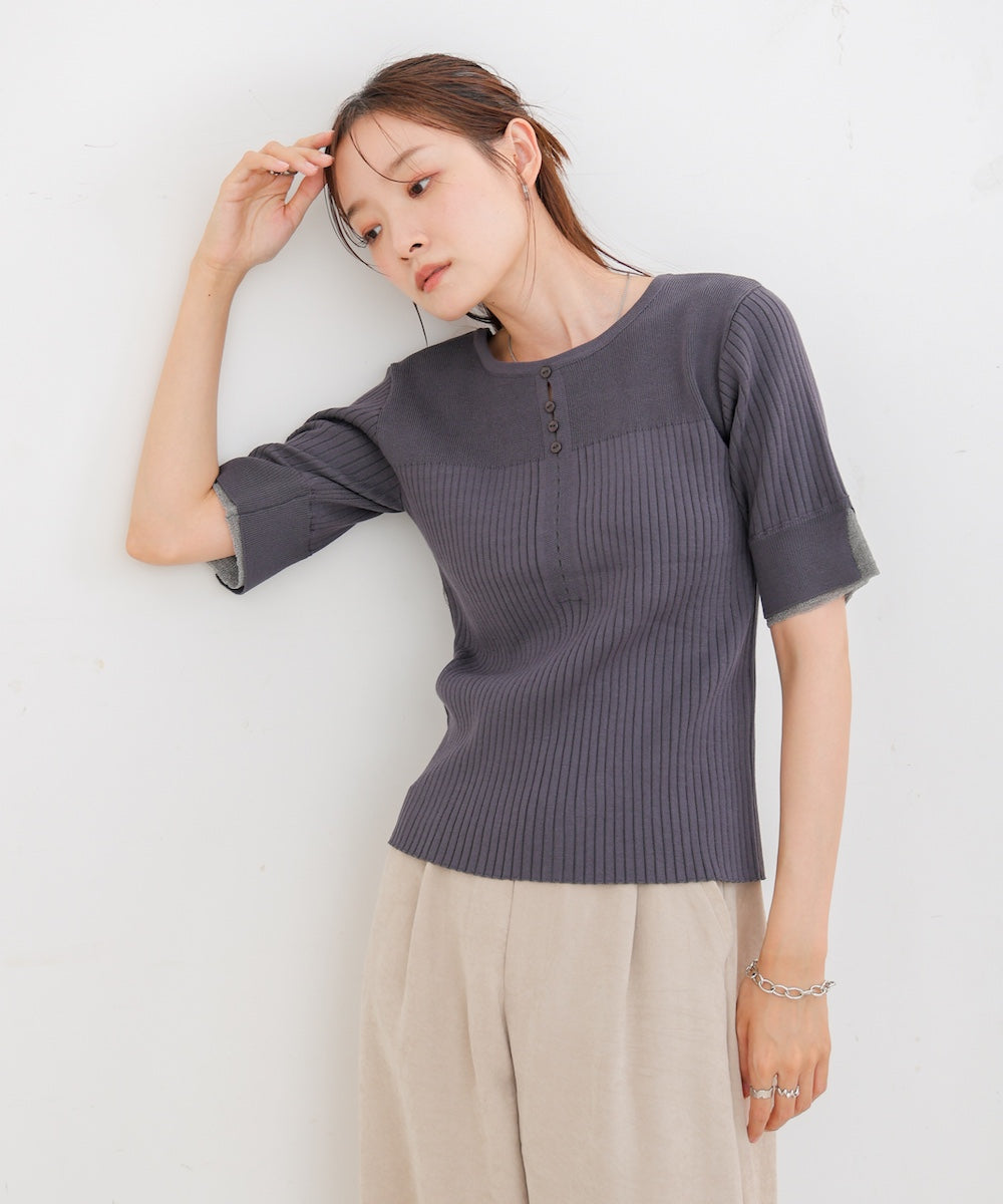 前後２ＷＡＹホールデザインニットトップス