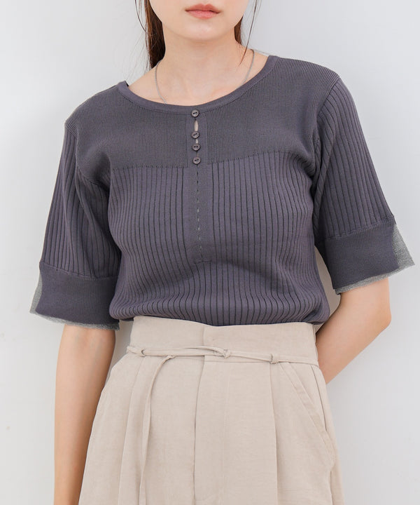 前後２ＷＡＹホールデザインニットトップス