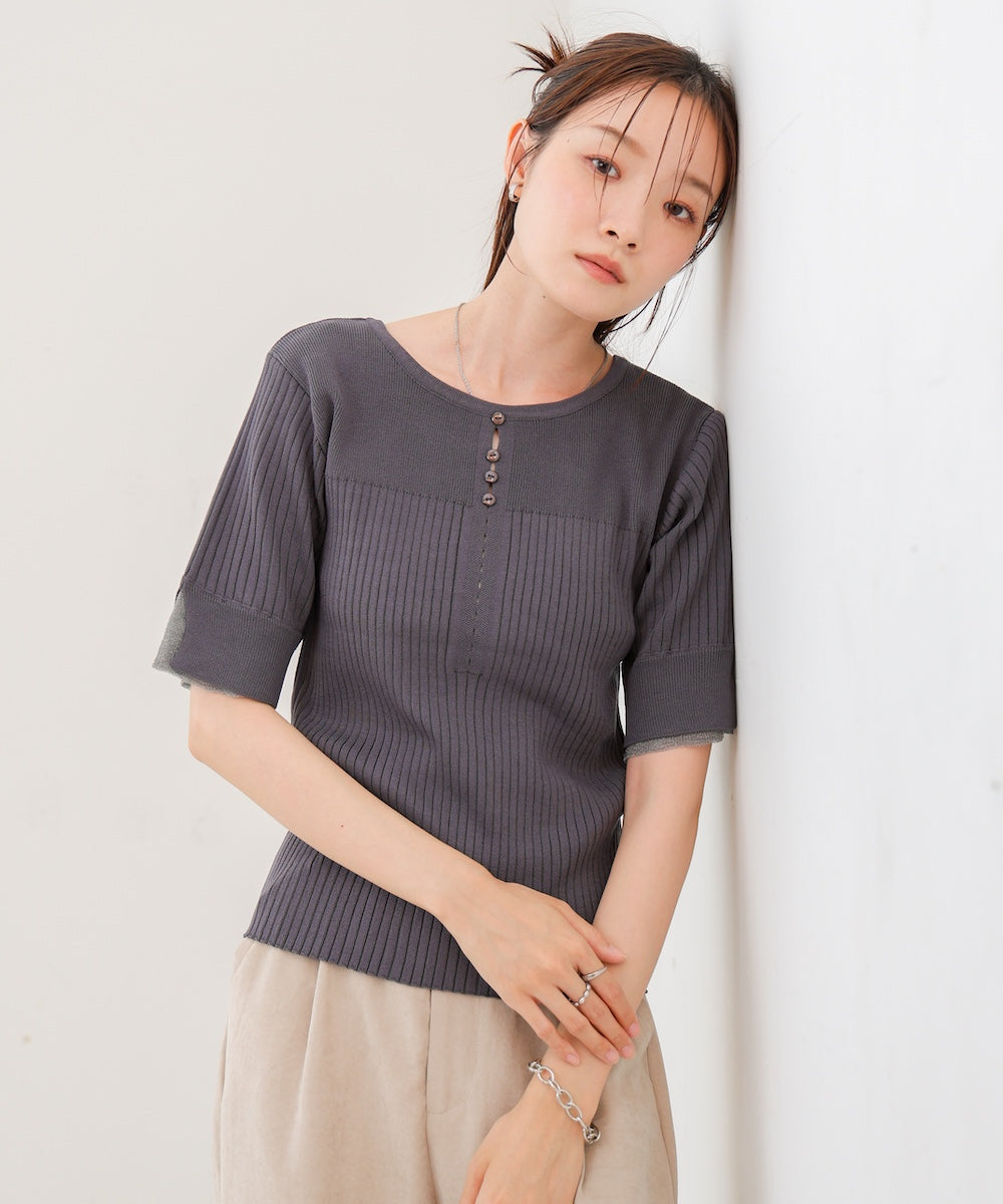 前後２ＷＡＹホールデザインニットトップス