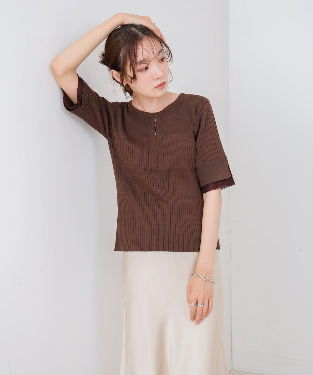 前後２ＷＡＹホールデザインニットトップス