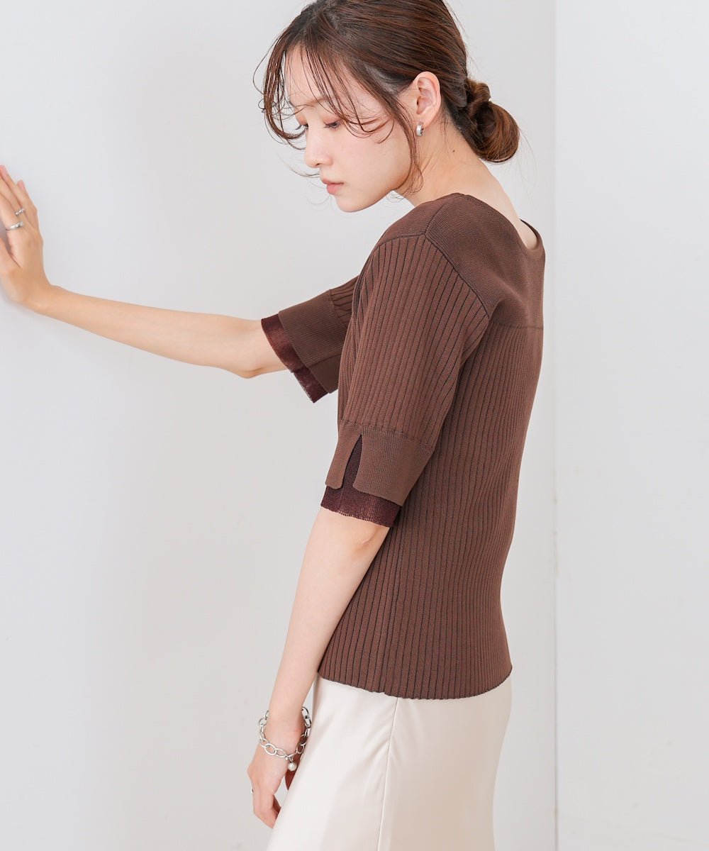 前後２ＷＡＹホールデザインニットトップス