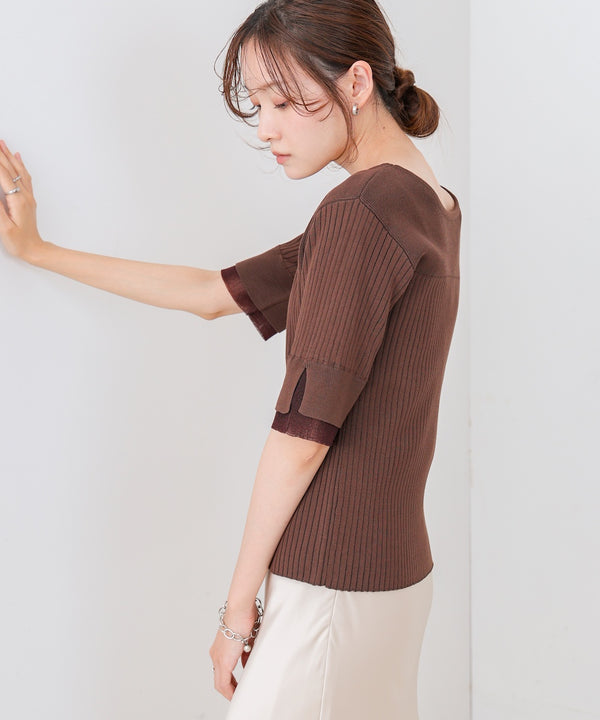 前後２ＷＡＹホールデザインニットトップス