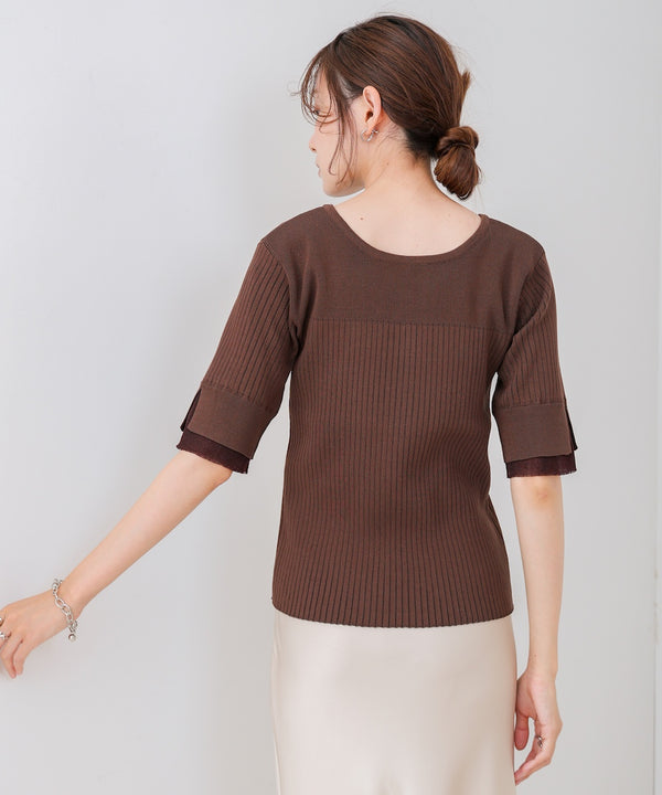 前後２ＷＡＹホールデザインニットトップス