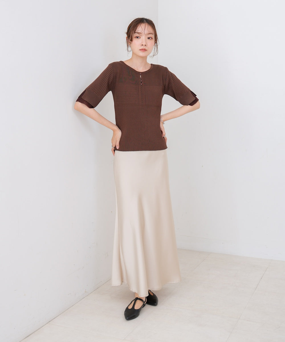 前後２ＷＡＹホールデザインニットトップス