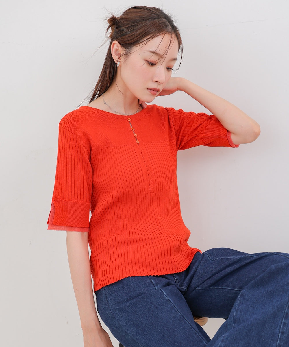 前後２ＷＡＹホールデザインニットトップス