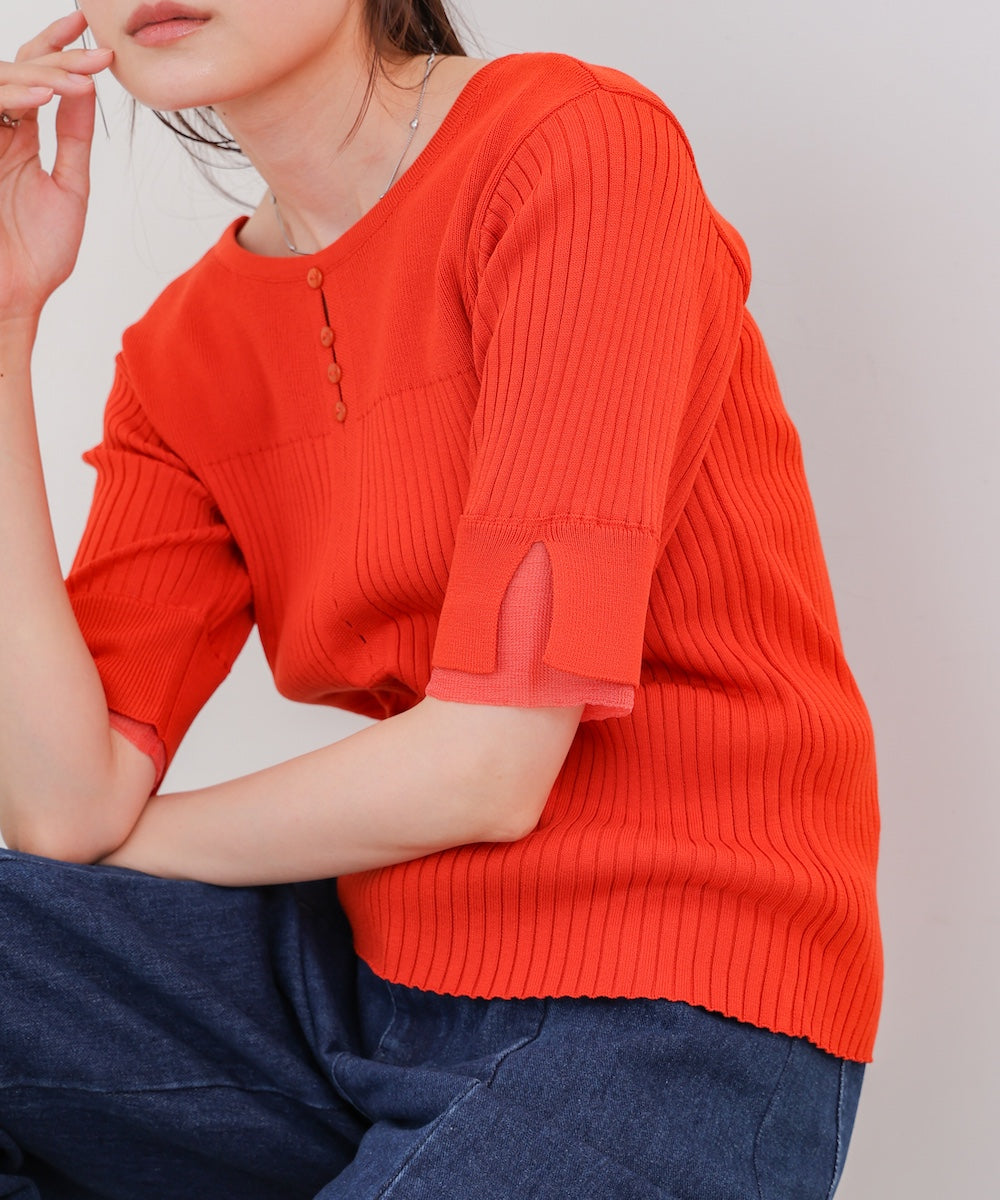 前後２ＷＡＹホールデザインニットトップス