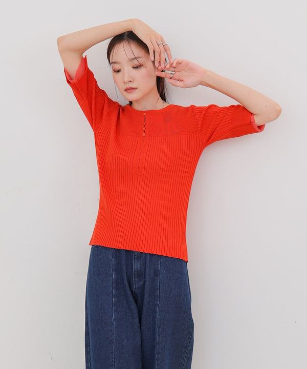 前後２ＷＡＹホールデザインニットトップス