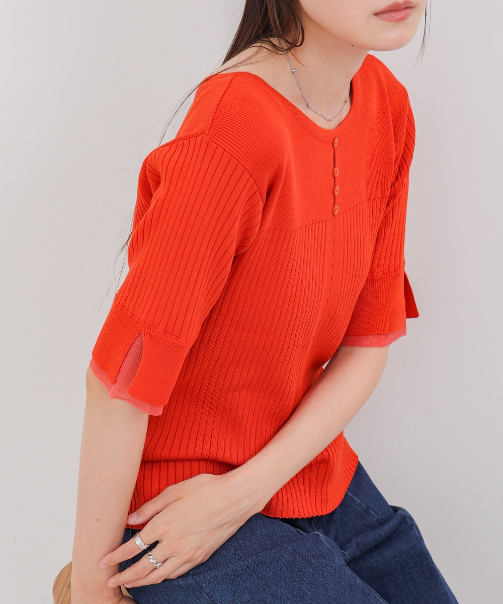 前後２ＷＡＹホールデザインニットトップス